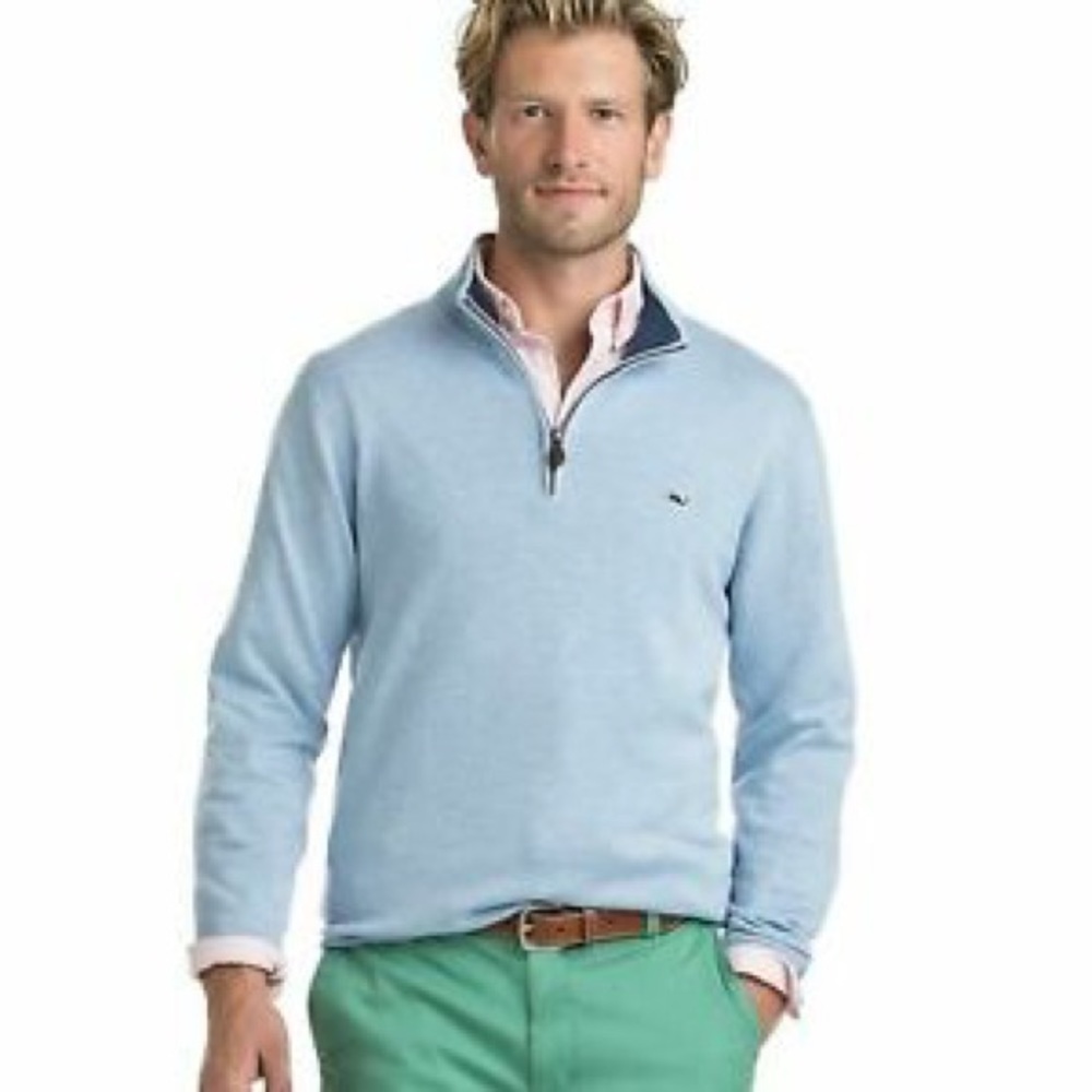 Men’s Vineyard Vines 1/4 Zip Pullover in Jake Blue
